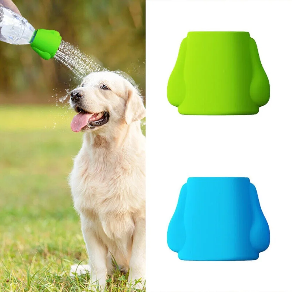 Universal Water Bottle Shower Cap Portable Cleaner Outdoor Pet Shower Head Spray Silicone Kettle Shower Head