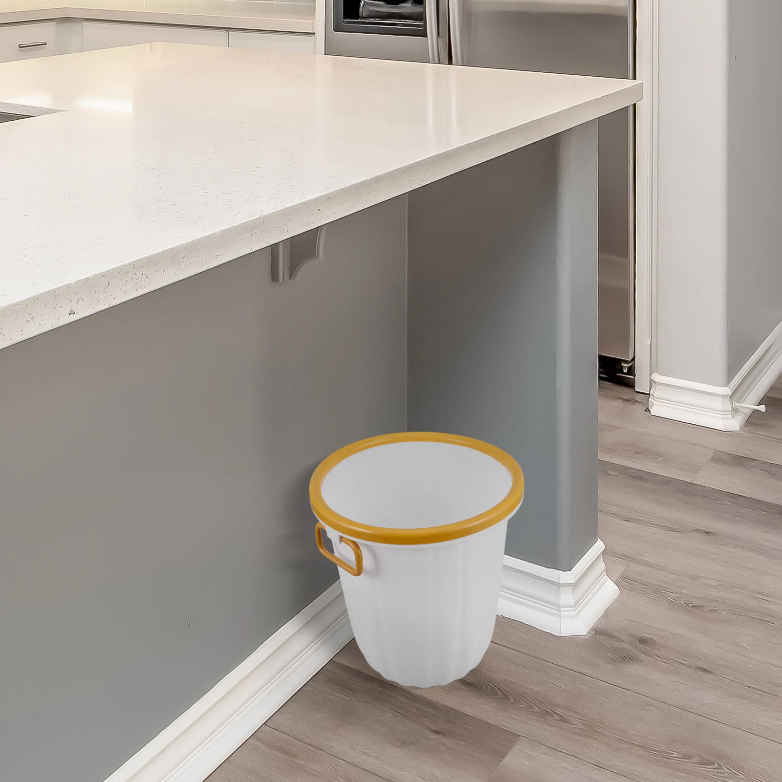 

Household Garbage Bin Large Capacity Plastic Trash Can For Kitchen Bathroom Bedroom Dorm Room Compact Design Compression