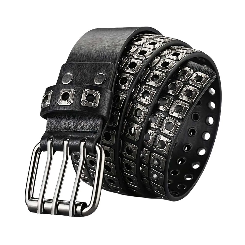 

Alloy Pin Buckle Punk Style Rivet Belt Belt Accessories All-match Unisex Gothic Waist Strap Plus Size Jeans Belt