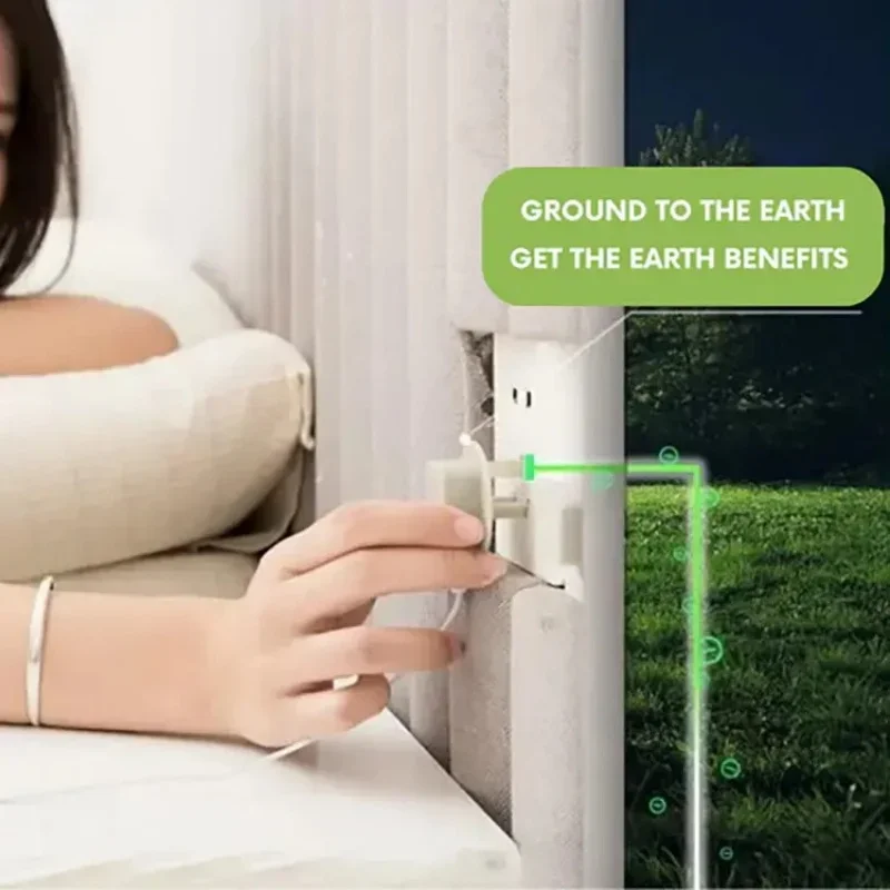 60x265 см заземляющая простыня, статическое серебряное волокно, проводящие органические заземляющие простыни для сна, заземляющие коврики со шнуром 15 футов