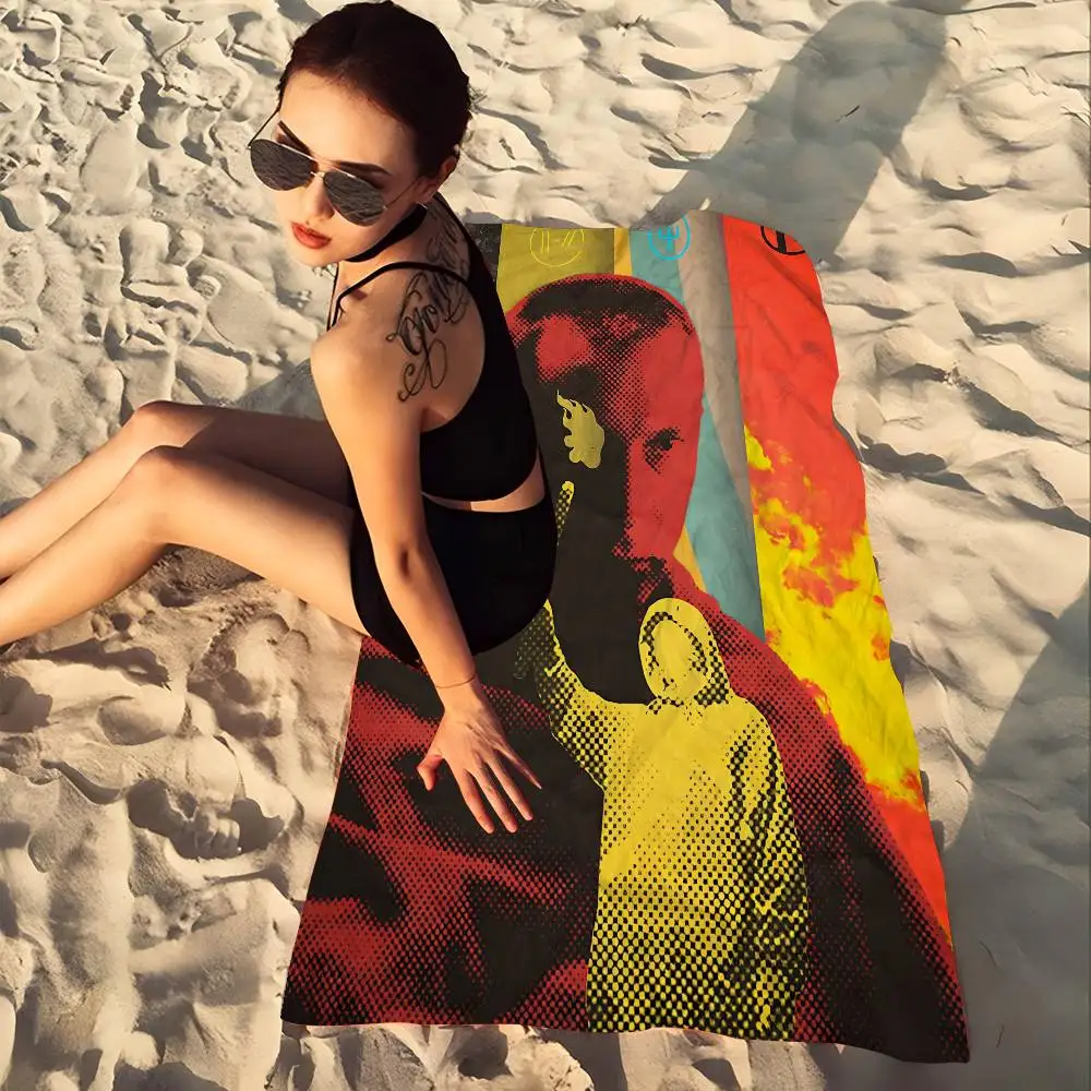 Popular T-Twenty One P-Pilots Band Microfiber Beach Towel Absorbent Quick Dry Soft Yoga Swimming Resort Mountain Climbing Towel