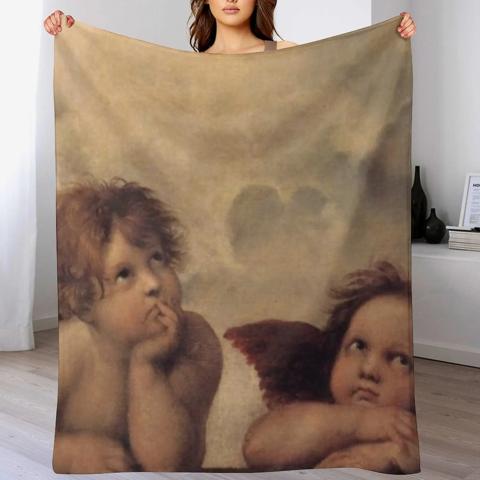 New THE SISTINE MADONNA (detail) - RAPHAEL Throw Blanket halloween Multi-Purpose Luxury Throw Blankets