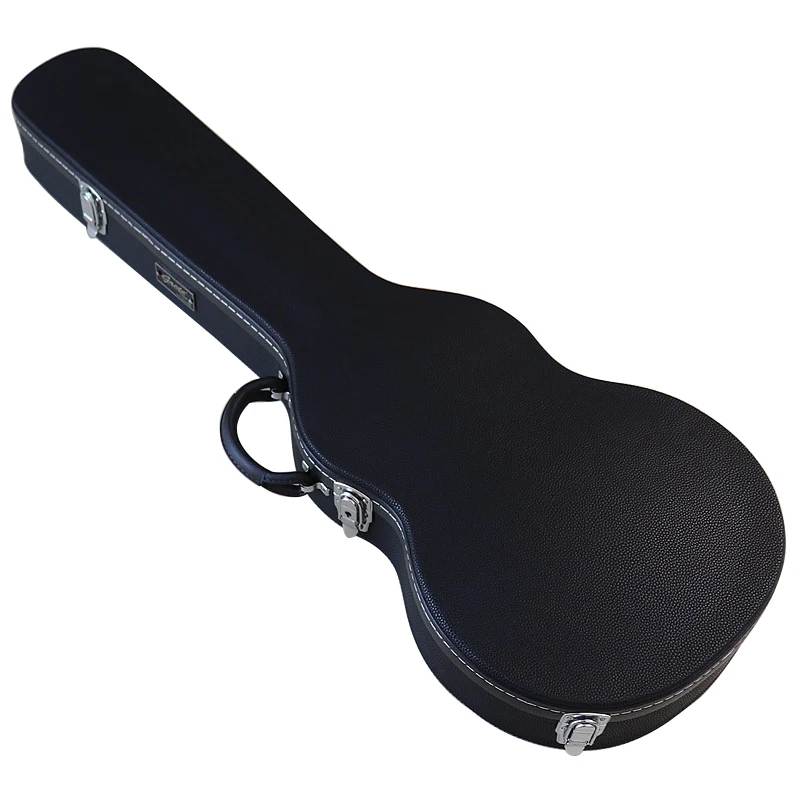 39 Inch Hard Case Black Electric Guitar Case Cover PVC Box Leather Material with Foam Lining