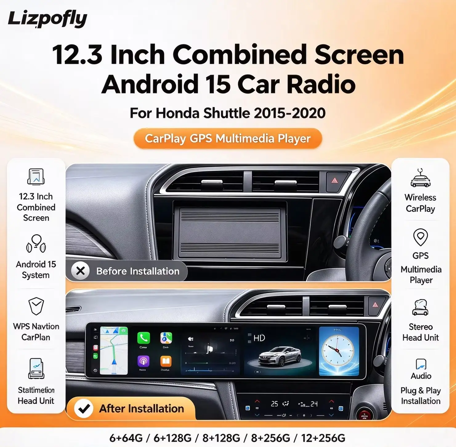 Android 15 Multimedia Car Radio 12.3