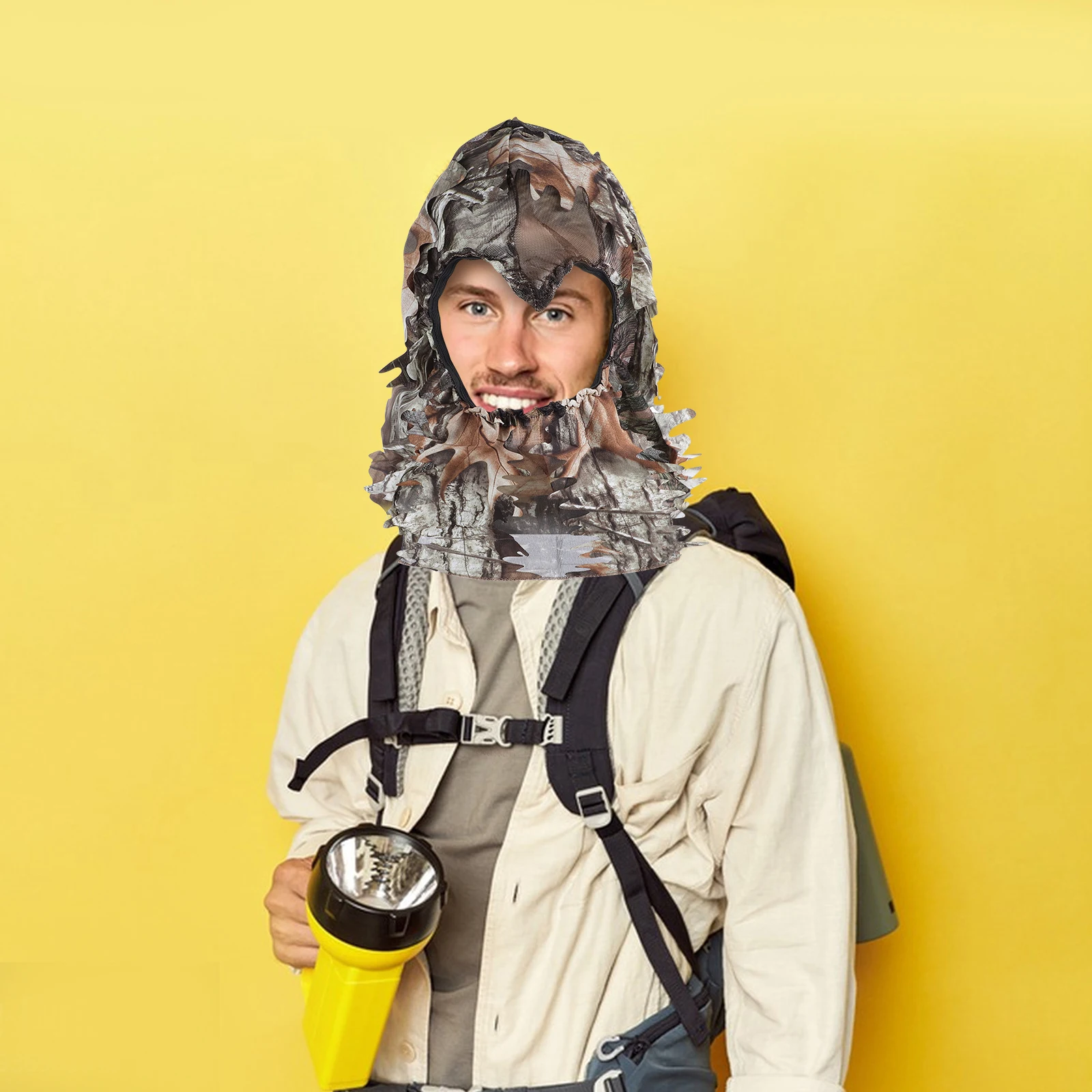 

Hunting Mask Camouflage Breathable 3D Leaf Texture for Turkey Hunters and Outdoor Sports Free Size Camouflage Face Mask