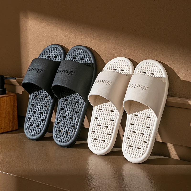 Hollow Out Quick Dry Bathroom Shower Slippers Women Summer 2026 Lightweight EVA Non Slip Indoor Slippers Couple's Bedroom Slides - view 4
