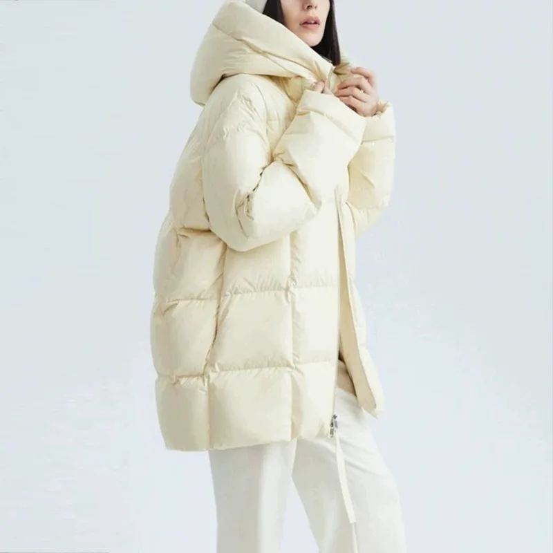Women's Models Autumn Winter Tops Jacket Down Coat Duck Down Pure Color Thickened Warm Personalized Comfortable Soft Versatile