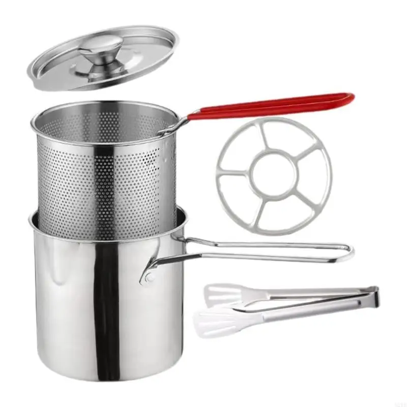 

2025 New Miniature Frying Pot With Mesh Basket 304 Stainless Steel French Fries Pan