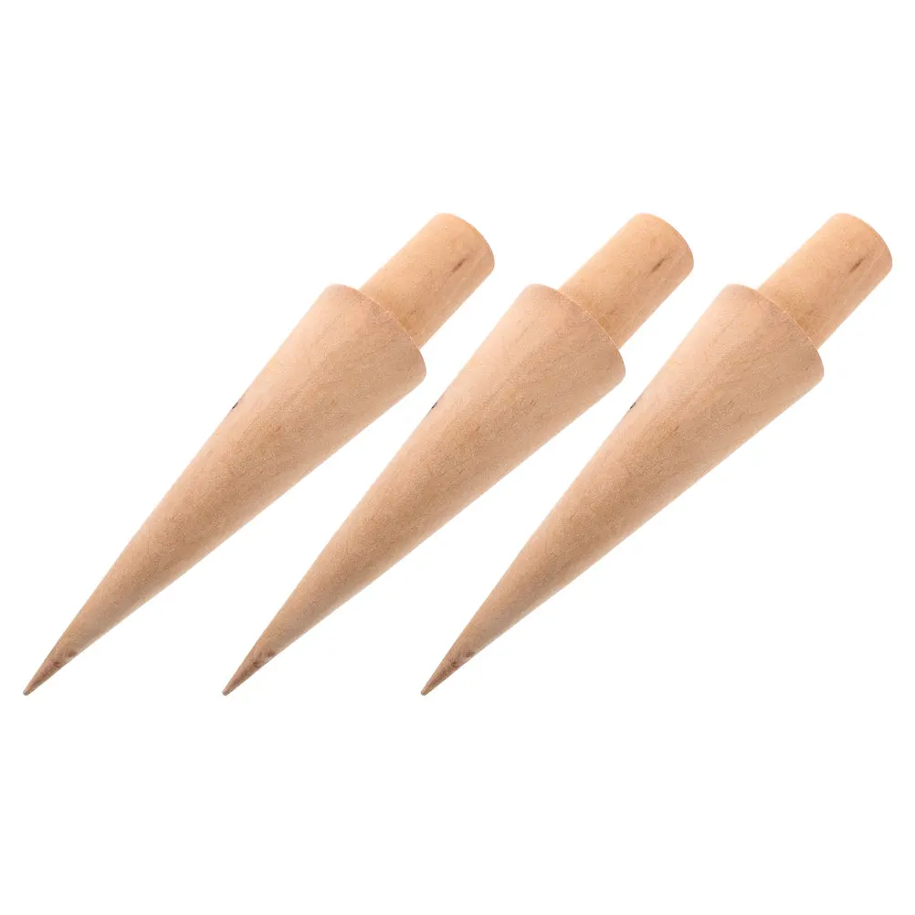 

3pcs Cone Molds Egg Roll DIY Shaper Wood Egg Roll Diy Mold Tools Reusable Baking Dessert Ice Cream Cone Rollers Kitchen