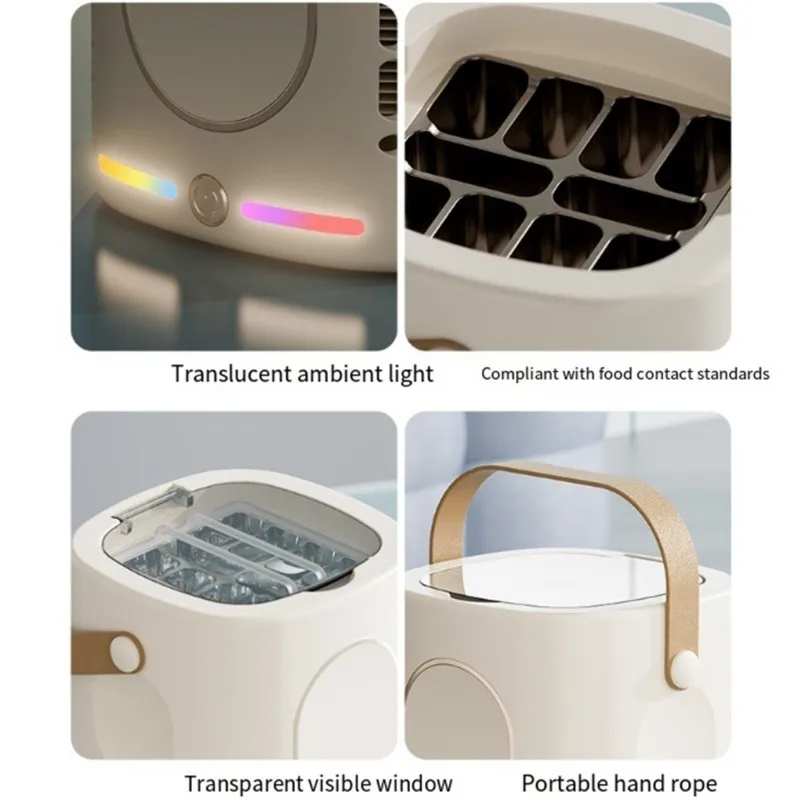 TAIGH-12V Ice Maker, Quick Ice Making, EU Plug