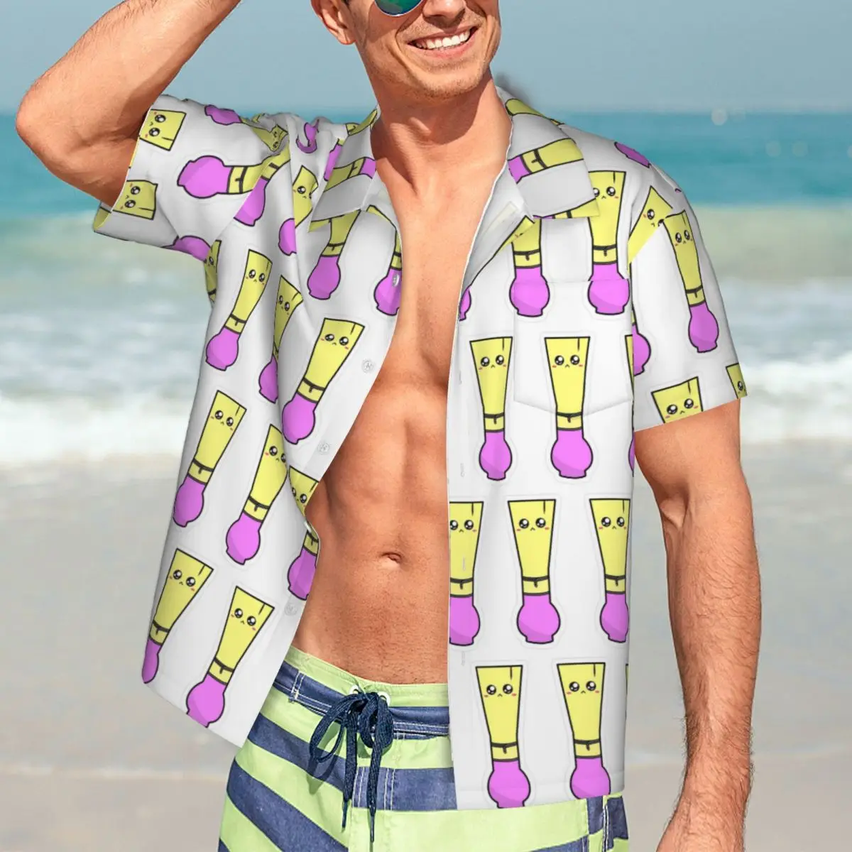 

Bassoon Reeds Hawaiian Shirts Fashion Men Short Sleeve Shirt for Summer Beach Men's Button Tops