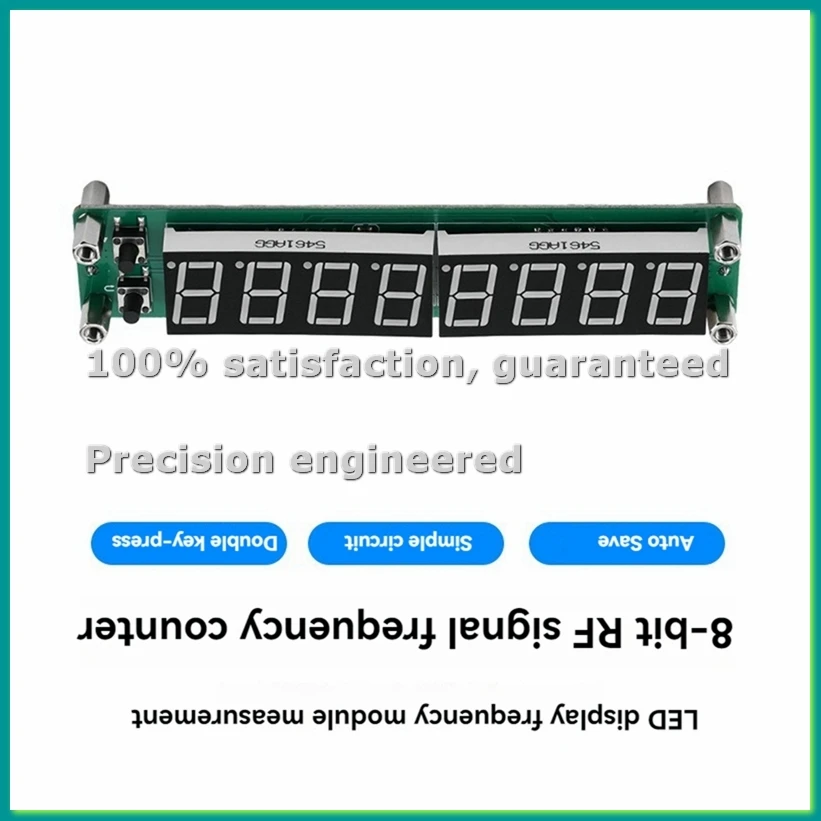 

0.1MHz-1200MHz RF Signal Frequency Counter Cymometer Meter Tester with LED Display Screen for Radio,Blue Light-PZZW