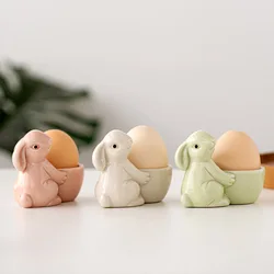 세라믹 계란 컵 주방 용품, 부활절 탁상 입상 전시, 저녁 부활절 토끼 계란 스탠드, 단단한 계란, 계란 거치대