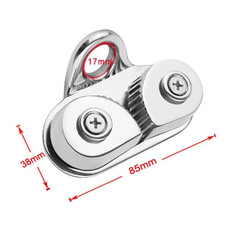 2X Stainless Steel Cam Cleat Boat Cam Cleats Fairlead Sailing Sailboat Canoe Dinghy