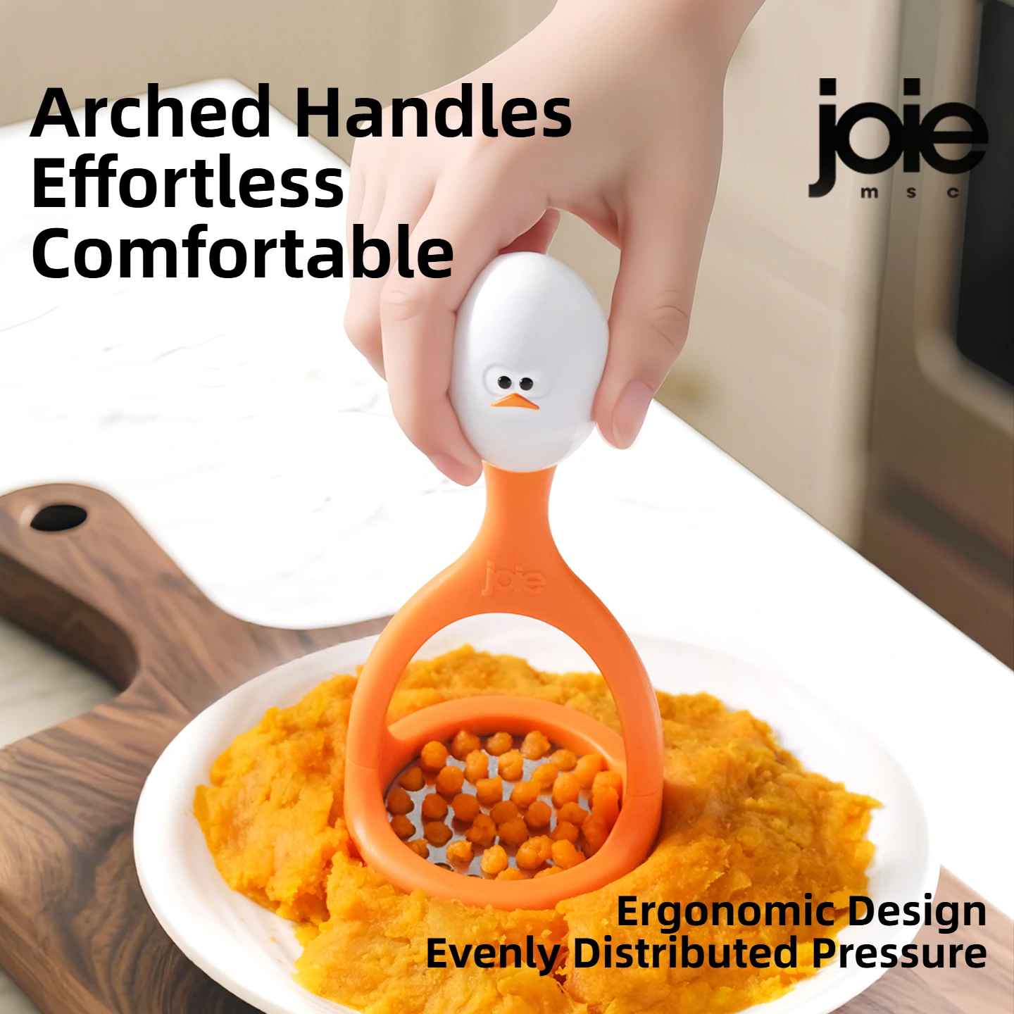 Joie Eggy Masher Stainless steel Bakeware Potato Masher Vegetable Fruit Press Maker Egg Masher Puree Kitchen Tool Cooking Baking