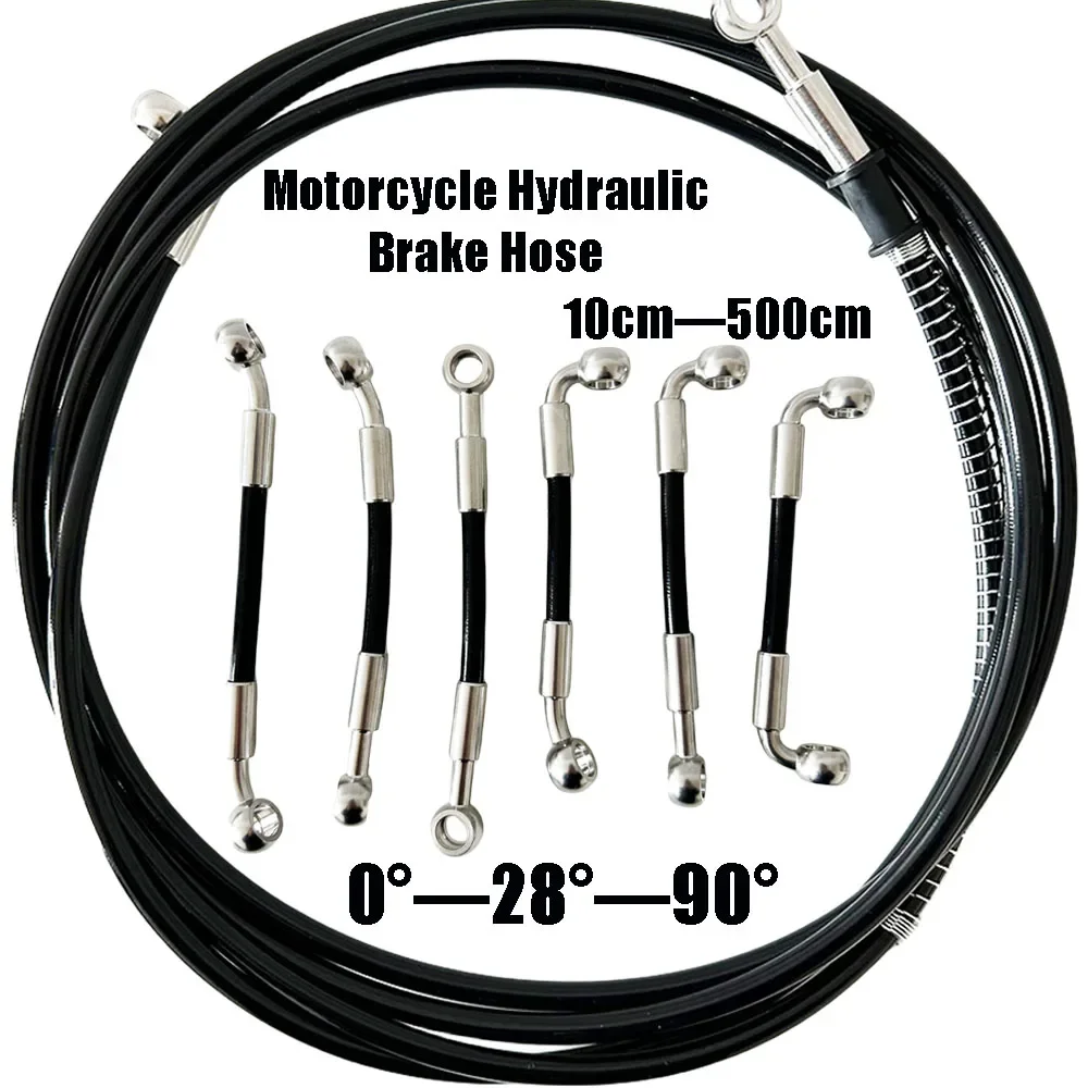 10cm-500cm motocykl Dirt Bike specyficzny wielokątny odporny na wysokie temperatury rura olejowa hamulca pleciony wąż hamulcowy przewód paliwowy