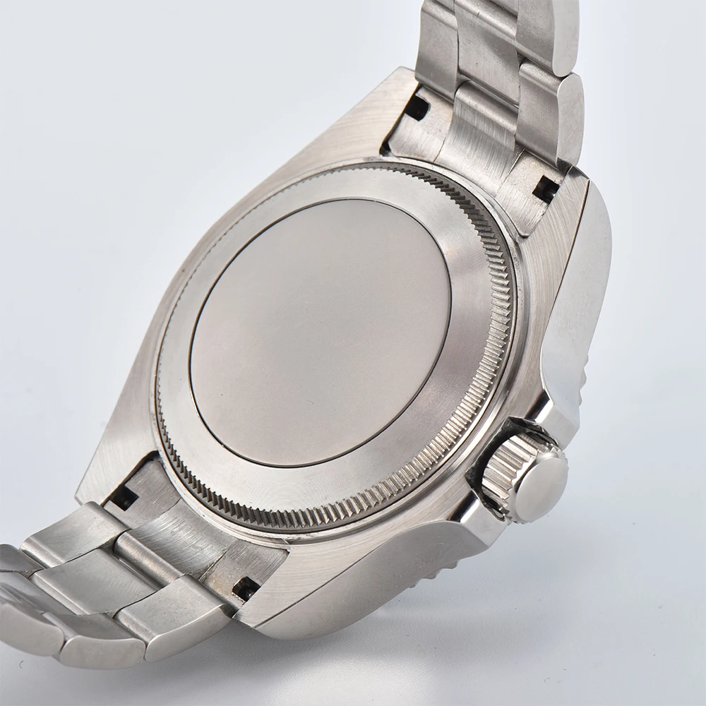 44 مللي متر ساعة رجالي الياقوت كريستال مقاومة للماء NH35 حركة 316L حاوية من الفولاذ المقاوم للصدأ مضيئة الهاتفي ساعة شعار مخصصة