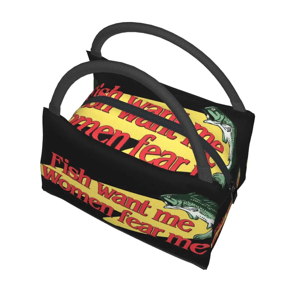 Fish Want Me Women Fear Me Portable insulation bag for Cooler Food Office Pinic Container