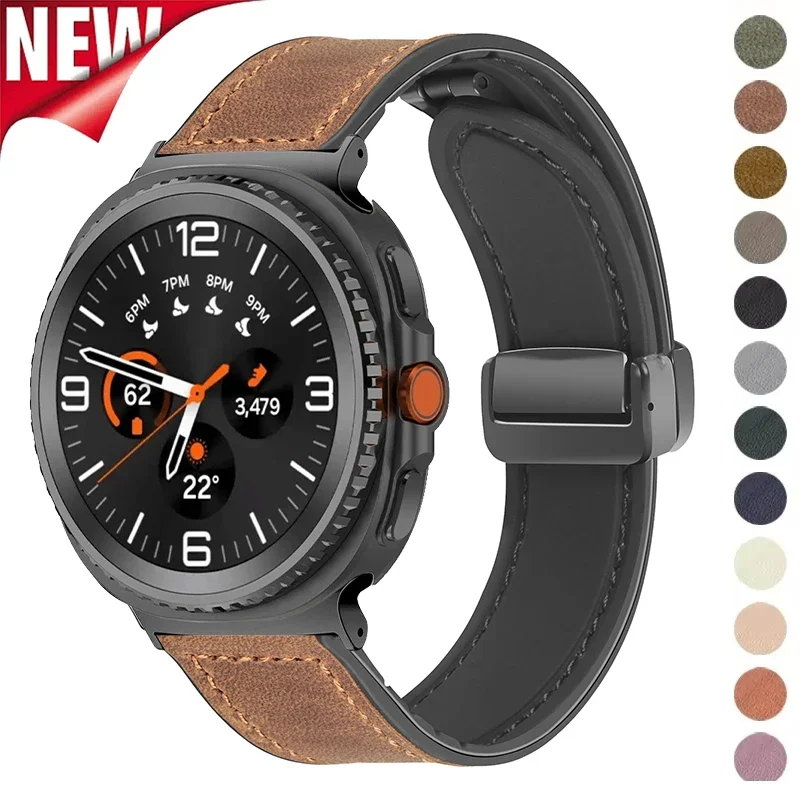 Для Samsung Galaxy Watch 8 Classic/Watch 7 Ultra 47 мм кожаный ремешок с петлей спортивный сменный ремешок для Galaxy watch8 40 44 мм Ultra2