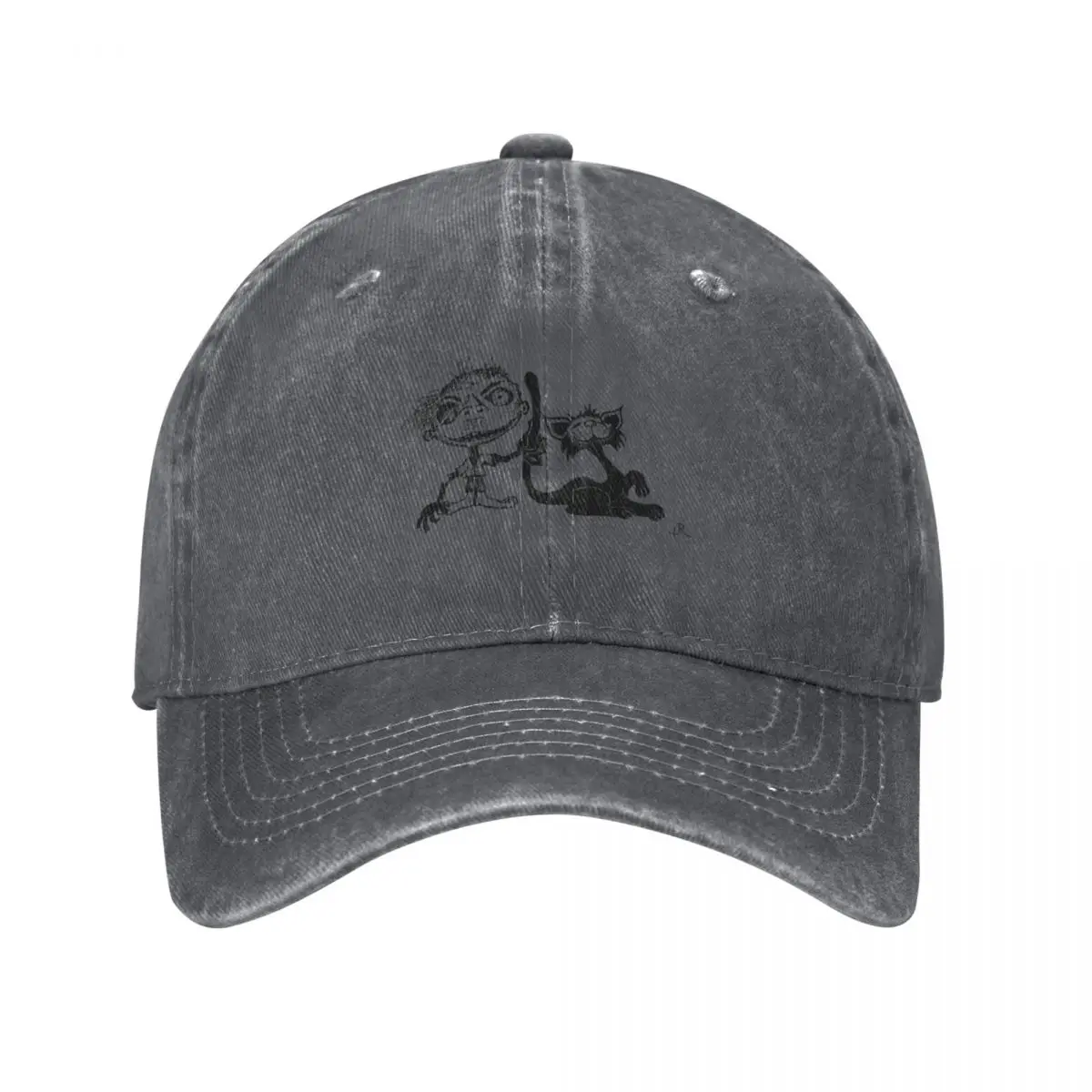 Gail the Cat Measuring a Zombie with Her Tail Baseball Cap Horse Hat birthday Gentleman Hat Women's Men's