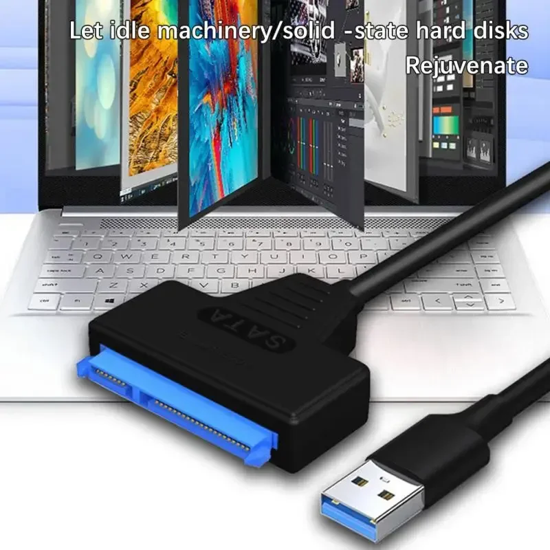 USB SATA 3 Cable SATA To USB 3.0 / USB 2.0 Cable Adapter Support 2.5 Inch/3.5 Inch External SSD HDD Hard Drive Sata III Dc Power