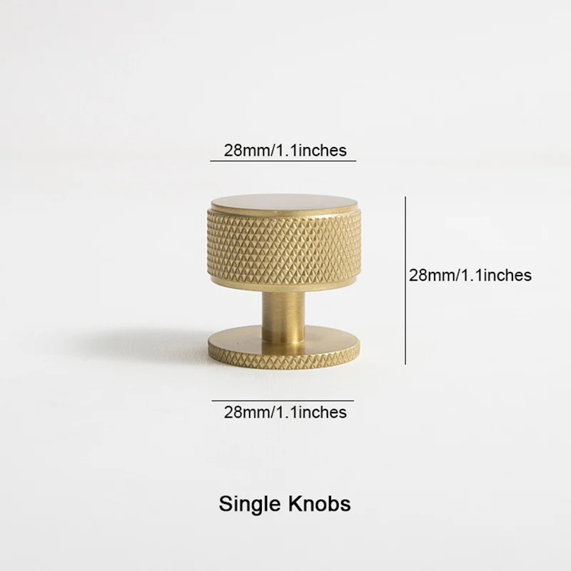 HOT 10PCS Solid Brass Knurled Furniture Pulls Handles Drawer Knobs Cupboard Wardrobe Bookcase Closet Dresser Cabinet Pulls Knobs