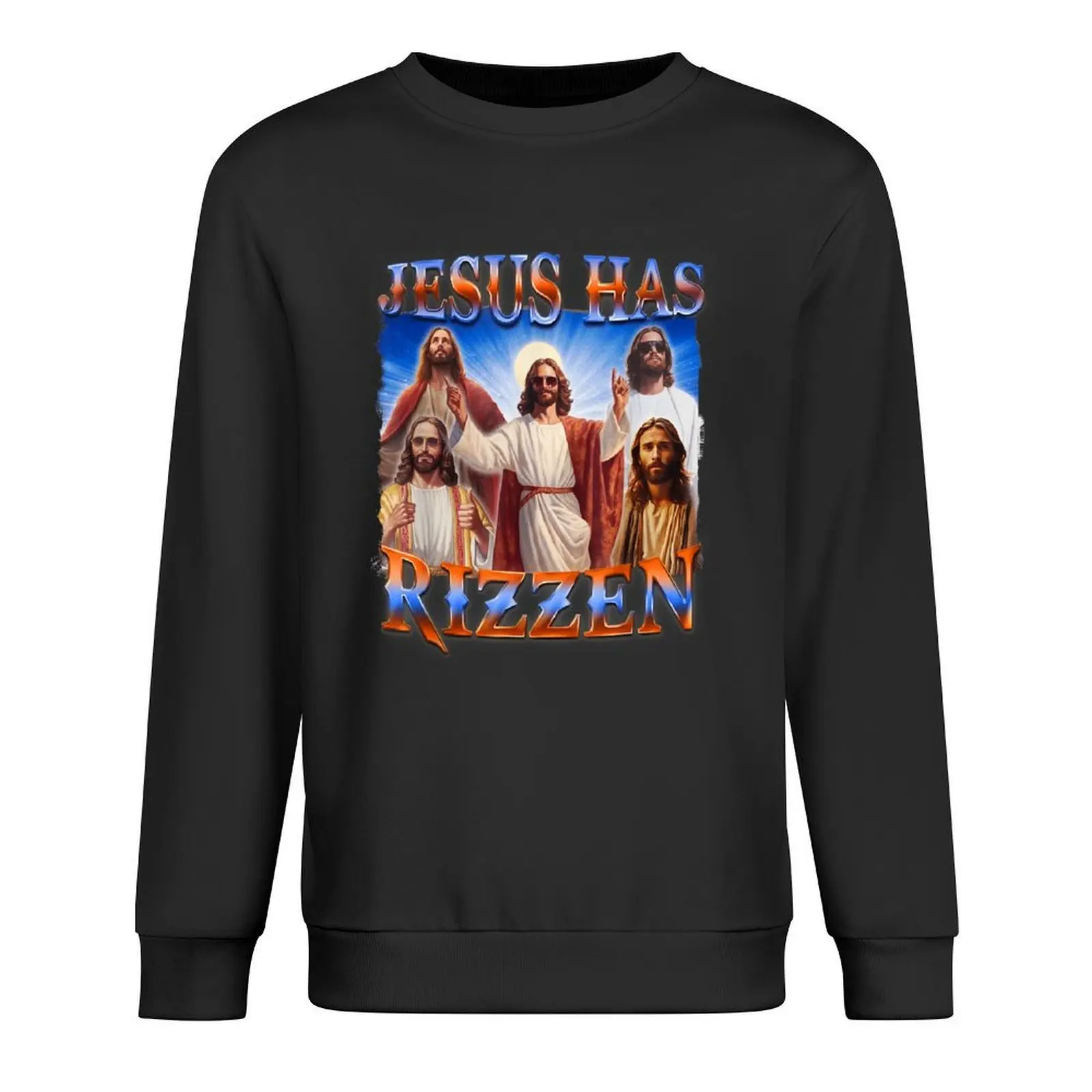 

Jesus Has Rizzen on back - He Is Rizzen Jesus Rizz Pullover men's coat clothes for men korean clothes hooded sweatshirt