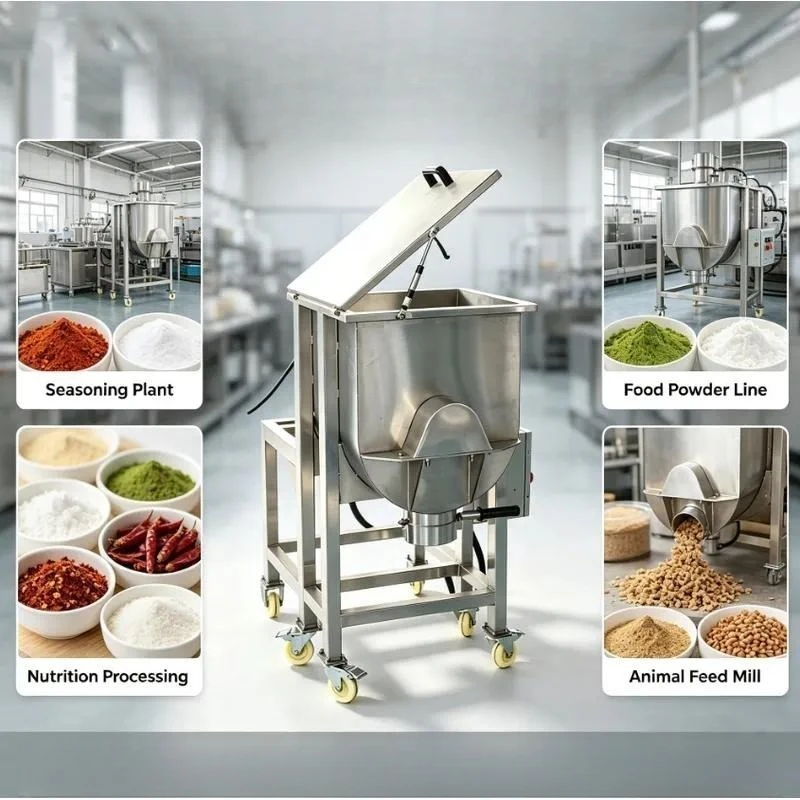 Industrial Mixing Equipment for Seasonings Baking Flours and Dry Food Granules High Efficiency Mixer Machine