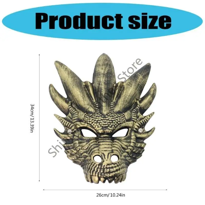 M68A Dragon Head Mask Full Face Maska Halloweenowa maska ​​na Halloween dla kobiet mężczyzn