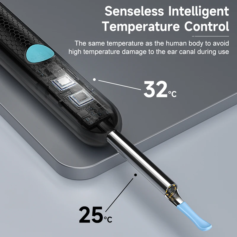 كاميرا منظار الأذن البصرية 4.2 مللي متر 1080P HD لهواتف iPhone/Android WiFi المنظار الأذن نطاق الأذن المنتقى لتنظيف صحة الأذن فحص الجلد #4