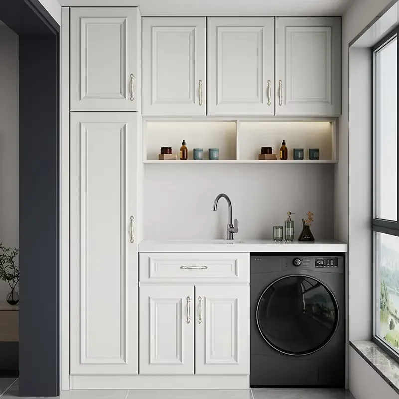 Balcony Stainless Steel Cabinet Balcony Storage Cabinet Laundry Cabinet
