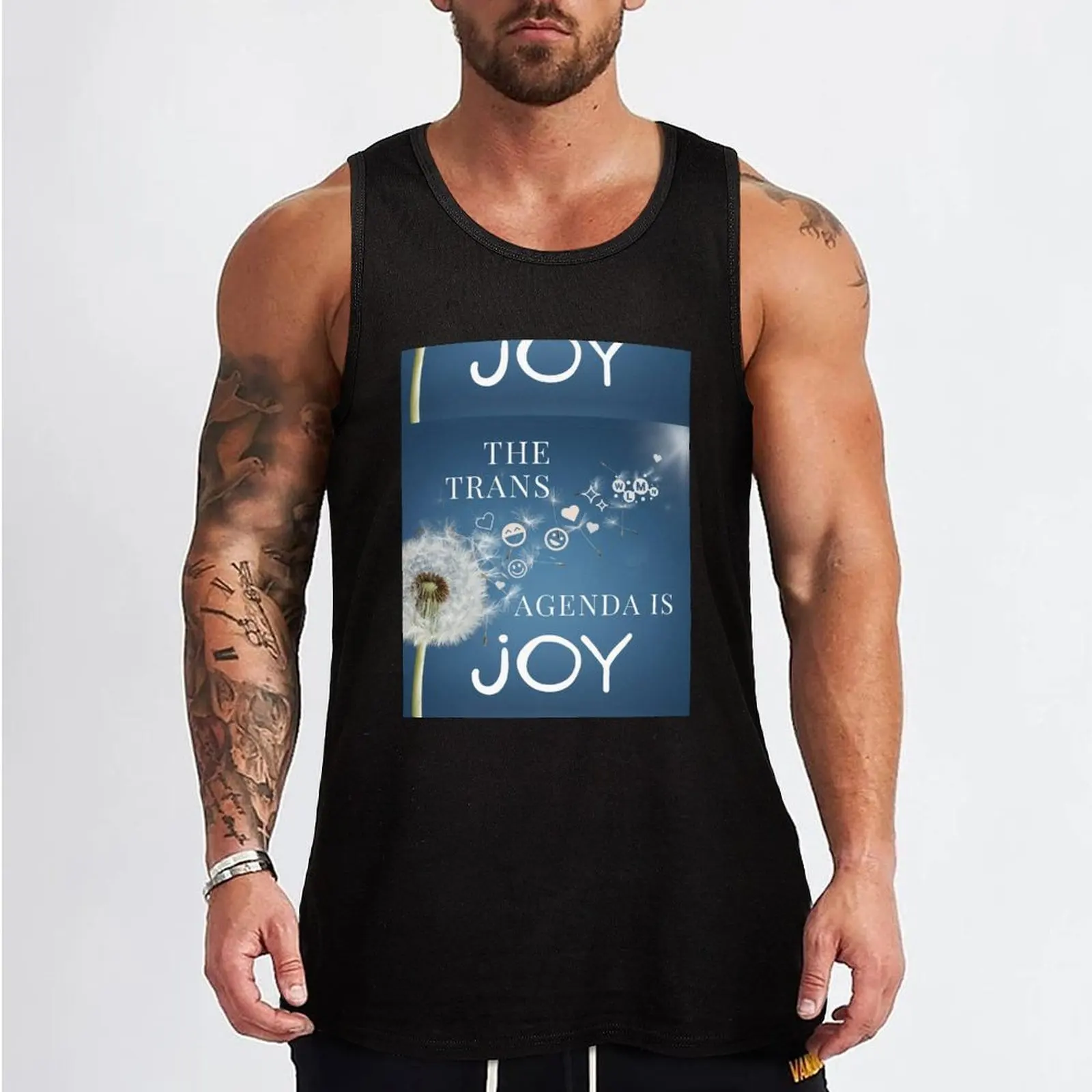 The Trans Agenda Is Joy Tank Top sleeveless Men's t-shirts t-shirts for men t-shirts man Top summer