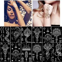 1pc Temporary Tattoo Stencil Indian Henna Hollow Tattoo Templates Body Painting Tattoo Inkjet Template Tattoo Stencil Stickers