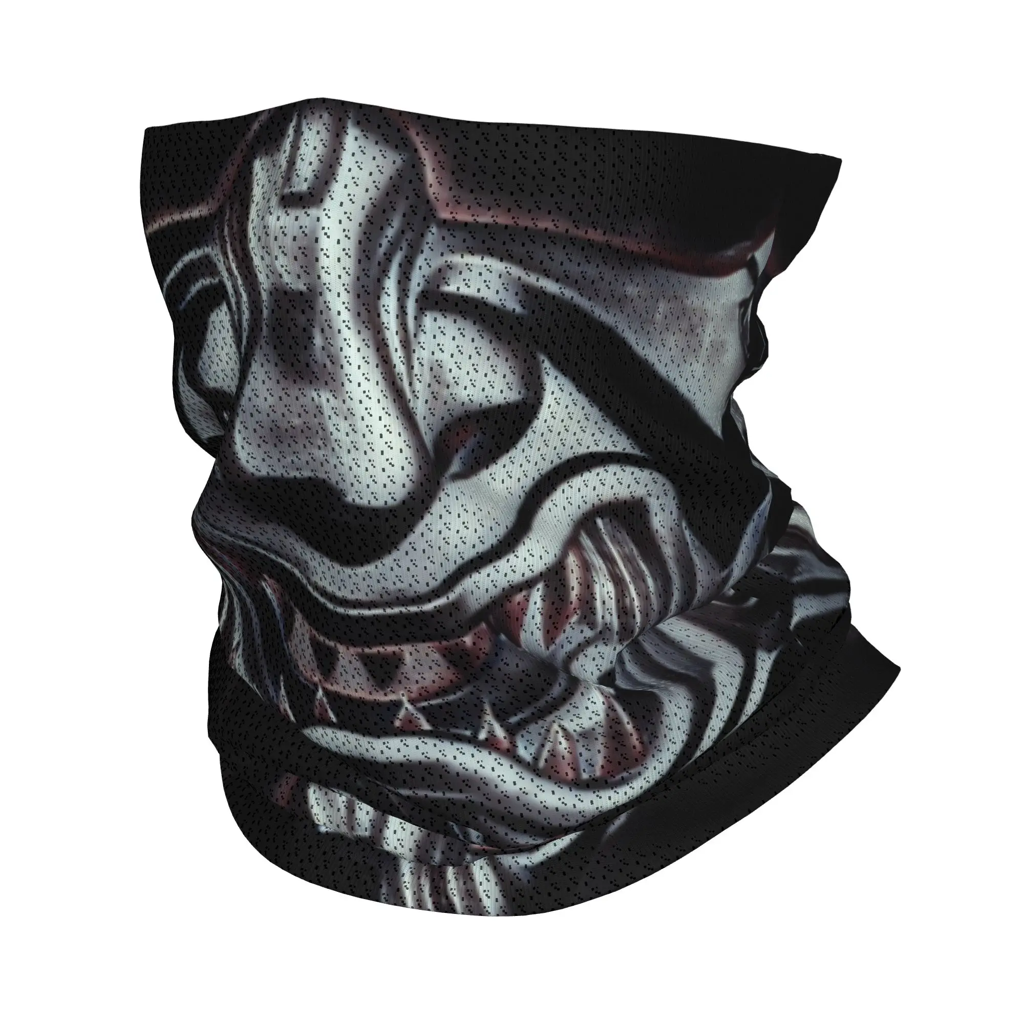 Custom Japanese Ninja Samurai Warrior Bandana Winter Neck Warmer Wrap Face Scarf for Ski Monster Hannya Tattoo Gaiter Headband