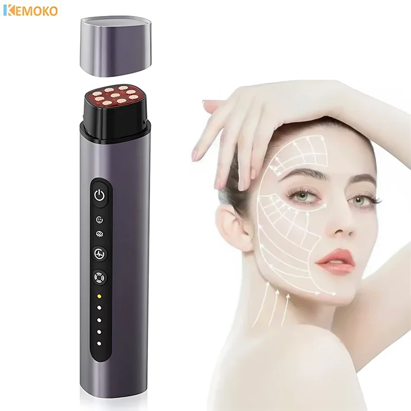 Máquina de belleza facial con 7 núcleos, RF EMS, RedLight, belleza, cuidado Facial, rejuvenecimiento de fotones, dispositivo de importación y exportación