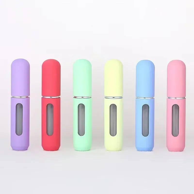 Portable Bottom Filling Perfume Bottle Candy Color Liquid Sub-Bottling Fine Mist Spray Refill Bottles Empty Travel Essentials