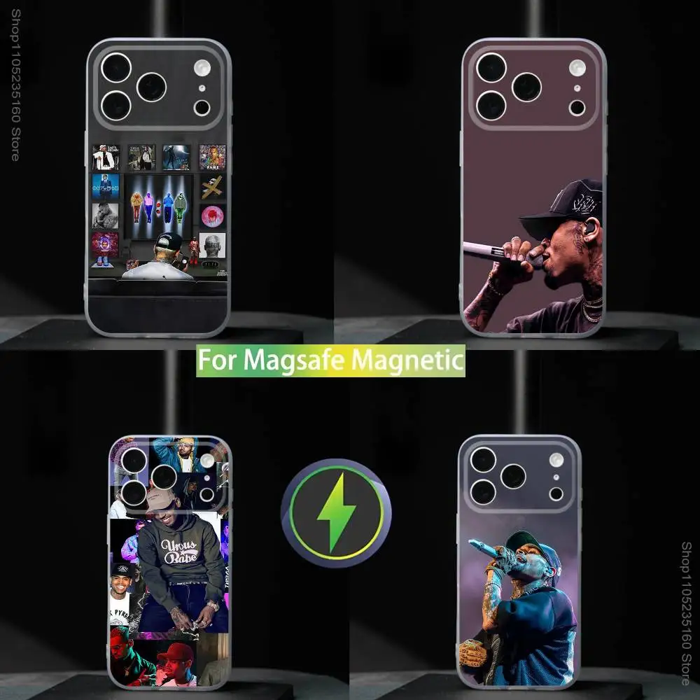 

C-Chris B-Brown USA Rapper For iPhone 11,12,13,14,15,16,17,Pro,Max,Plus,Mini,SE4,E Phone Case Magnetic For Magsafe Wireless