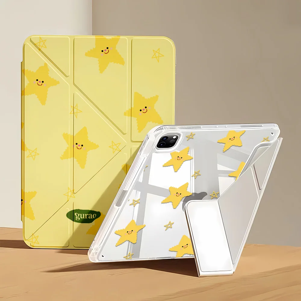 Stars Y-Fold Tablet Case For iPad Pro 11 12.9 13 10.5 iPad A16 11 10.9 inch 2022 Mini 7 6 iPad Air 11 2024 13 5 4 3 2 1 Funda