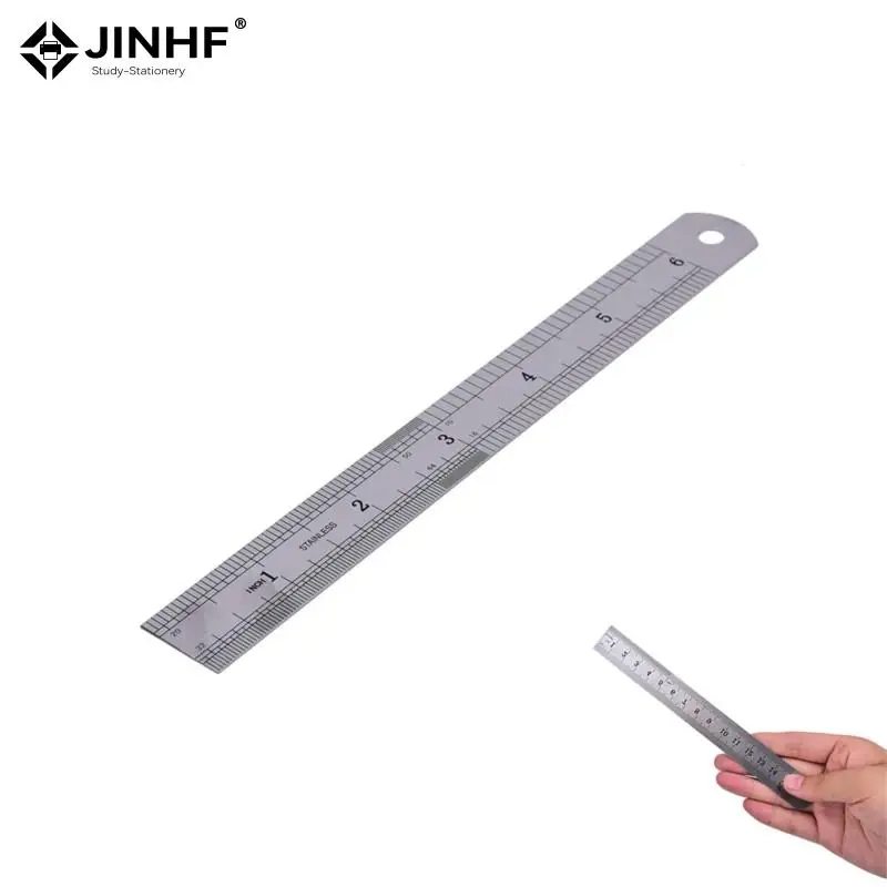 15cm Metal Ruler Metric Rule Precision Double Sided Measuring Tool