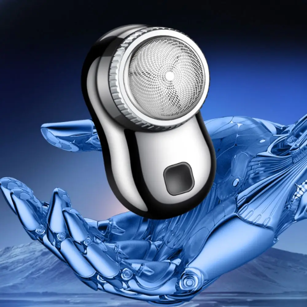 Pocket Size Electric Shaver Cordless Detachable Cutter Head Travel Shaver One-Button Control Lightweight