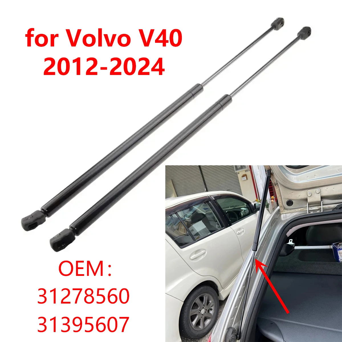 31278560 Car Rear Boot Trunk Tailgate Gas Strut Damper Support Shock Bars 31395607 for Volvo V40 2012-2024