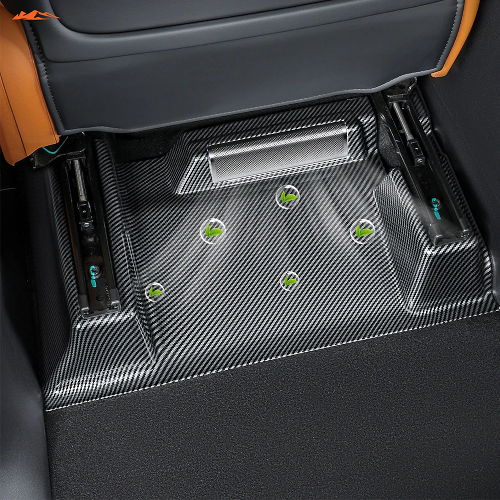 For Geely Galaxy Cruiser 700 Modification Carbon Fiber Patterned Seat Bottom Protective Scraper Under The Seat Anti Kick Plate