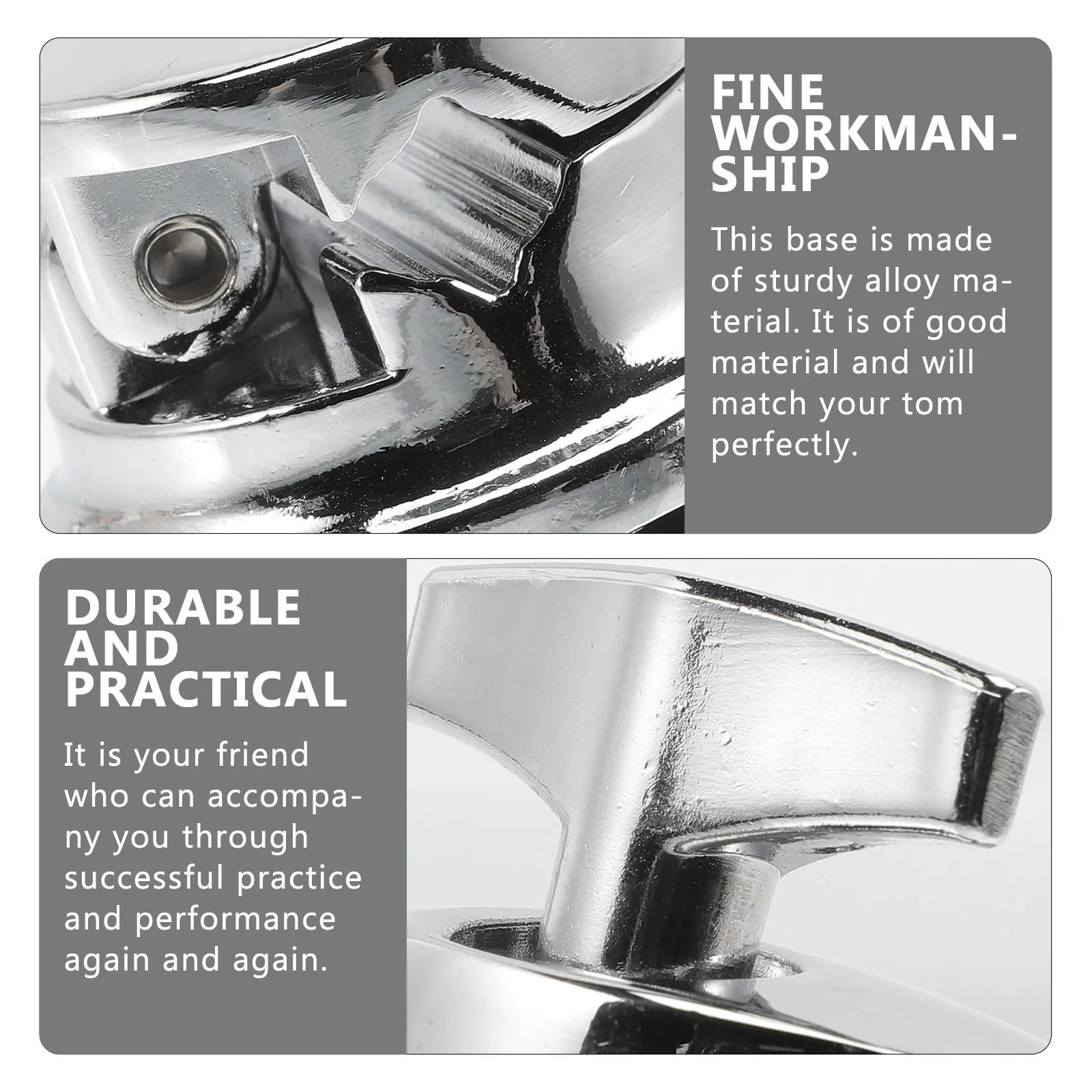 

Adjustable Alloy Tom Base Drum Set Leg Stand Replacement Zinc Metal Base For Tom Drum Accessories Circular Ear Fittings