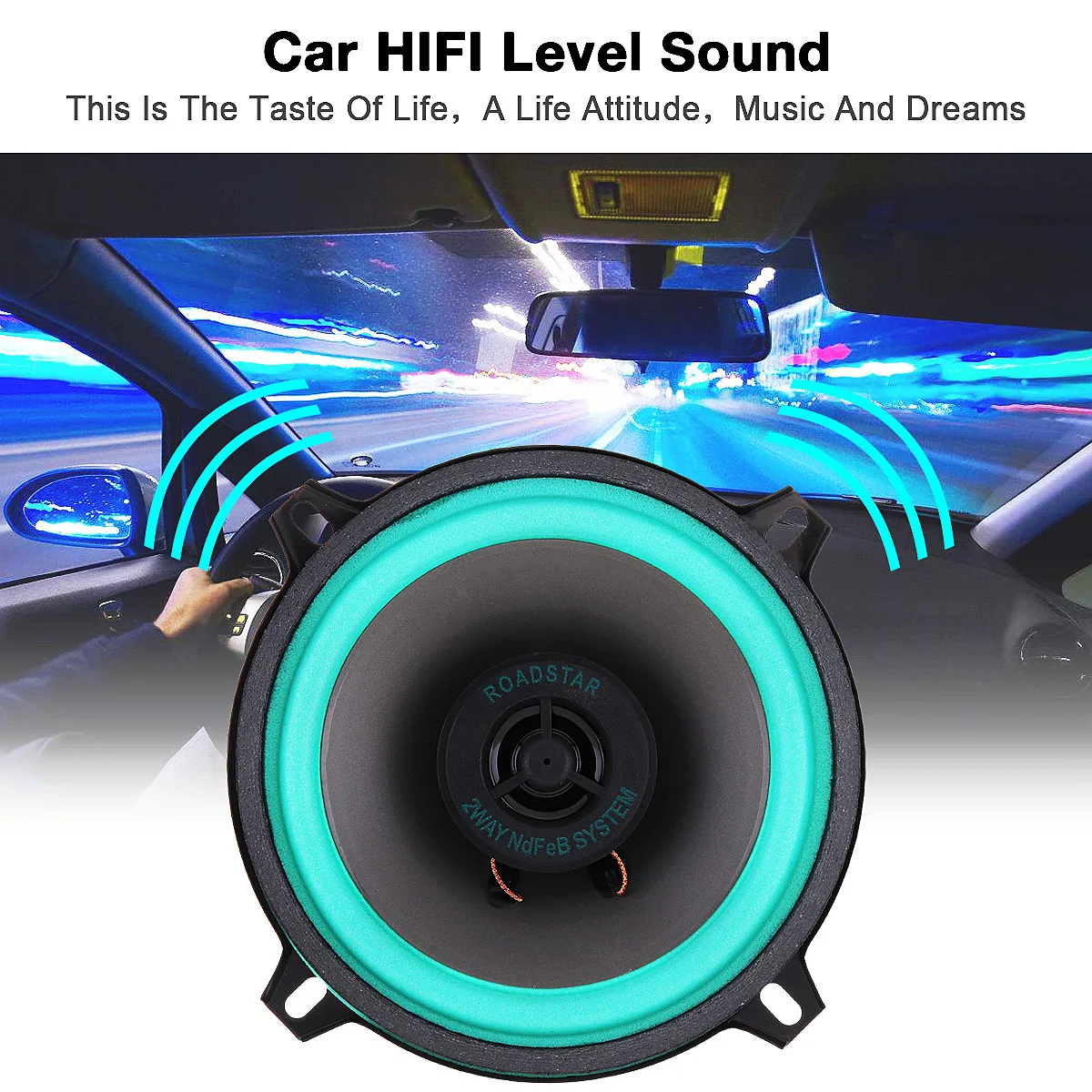 

4 / 5 Inch 100W Universal Car HiFi Coaxial Speaker Vehicle Door Auto Audio Music Stereo Full Range Frequency Speakers