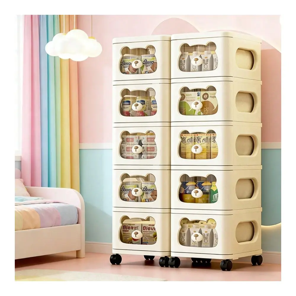 

Organizers And Storage ,MultiPurpose Storage,Easy Move With Handles,Children Toy Storage Cabinet,3 4 5 Tier Drawers Storage Cab