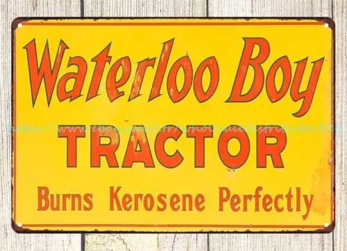 metal yard signs Waterloo Boy tractor farm barn agriculture metal tin sign