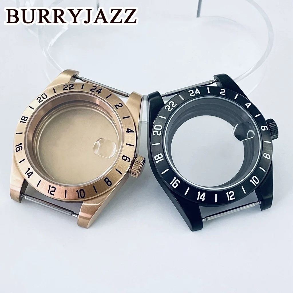 

Корпус часов 39 мм GMT для NH34, NH35, NH36, NH70, NH72, ETA2824, PT5000, нержавеющая сталь, серебро/черный/розовое золото, с сапфировым стеклом