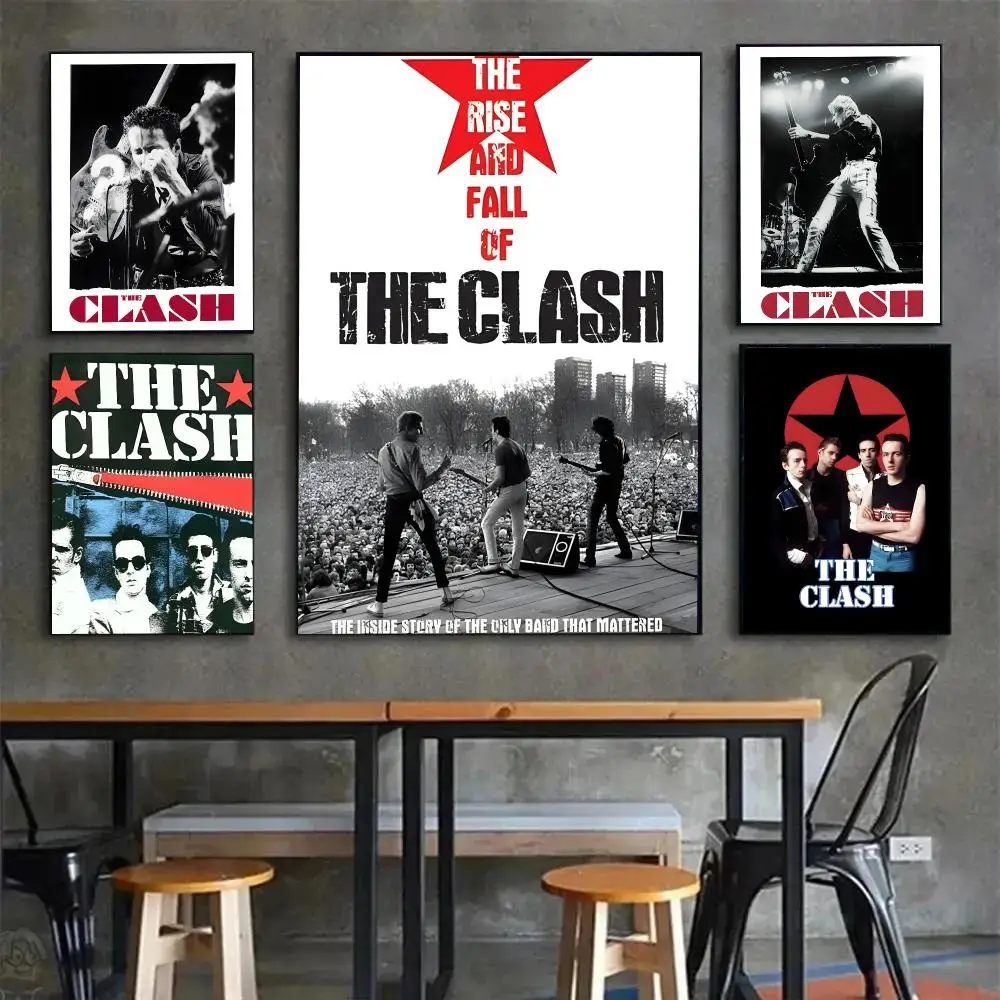 Classic Band T-The c-Clash Poster Painting Wall Art Mural for Living Room Home Decor and Gifts