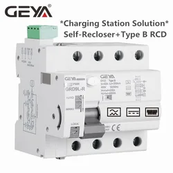 GEYA Self Recloser Control Mode with Type B RCD Special for Car Charging Station Use DC Current Smart Breaker NEW ENERGY