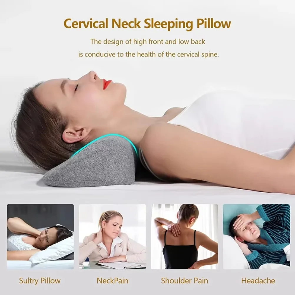 Cervical Pillow Memory Foam Slow Rebound Neck Protection Pillow Spine Neck Correction Aid Sleep Back Sleeping